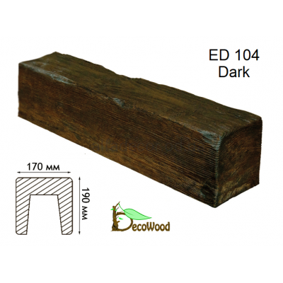 Балка Модерн ED 104 (2м) classic дуб темный 17х19 DecoWood купить в Одессе
