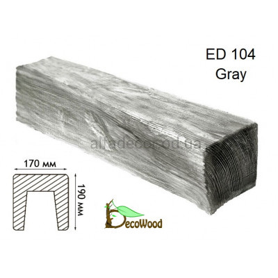 Балка Модерн ED 104 (4м) classic дуб сивий 17х19 DecoWood купити в Одесі