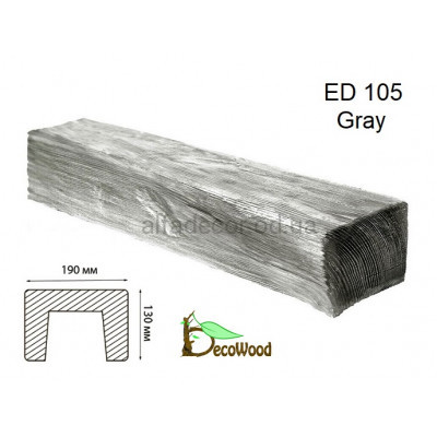 Балка Модерн ED 105 (3м) classic дуб сивий 19х13 DecoWood купити в Одесі