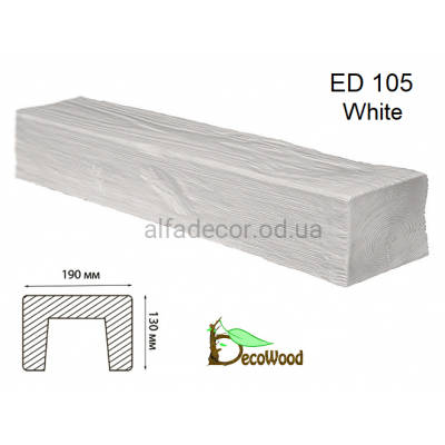 Балка Модерн ED 105 (3м) classic біла 19х13 DecoWood купити в Одесі