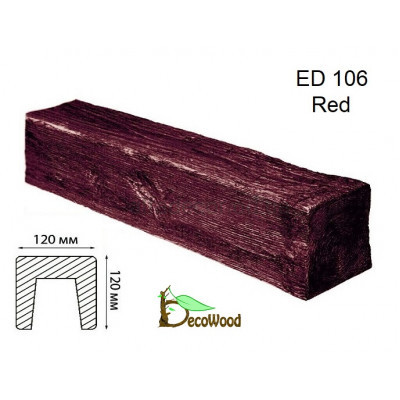 Балка Модерн ED 106 (4м) classic дуб красный 12х12 DecoWood купить в Одессе
