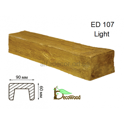 Балка Модерн ED 107 (3м) classic дуб світлий 6х9 DecoWood купити в Одесі