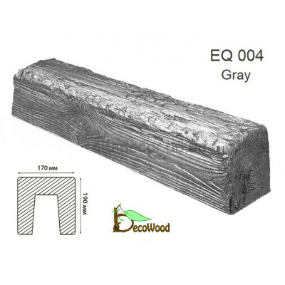 Балка Рустик EQ 004 (4м) classic дуб сивий 19х17 DecoWood купити в Одесі