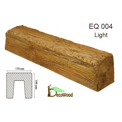 Балка Рустик EQ 004 (4м) classic дуб світлий 19х17 DecoWood купити в Одесі