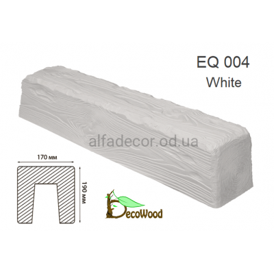 Балка Рустик EQ 004 (2м) classic дуб білий 19х17 DecoWood купити в Одесі