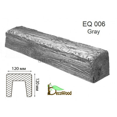 Балка Рустик EQ 006 (2м) classic дуб сивий 12х12 DecoWood купити в Одесі