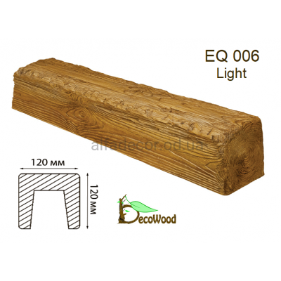 Балка Рустик EQ 006 (3м) classic дуб світлий 12х12 DecoWood купити в Одесі