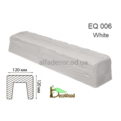 Балка Рустик EQ 006 (3м) classic дуб білий 12х12 DecoWood купити в Одесі