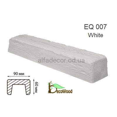 Балка Рустик EQ 007 (3м) classic дуб белый 6х9 DecoWood купить в Одессе