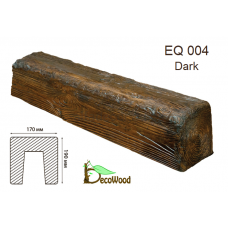 Балка Рустик EQ 004 (4м) classic дуб темний 19х17 DecoWood