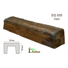 Балка Рустик EQ 005 (3м) classic дуб темний 19х13 DecoWood