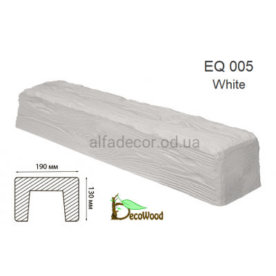 Балка Рустик EQ 005 (3м) classic дуб белый 19х13 DecoWood купить в Одессе