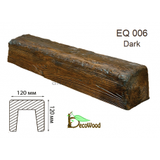 Балка Рустик EQ 006 (4м) classic темний 12х12 DecoWood