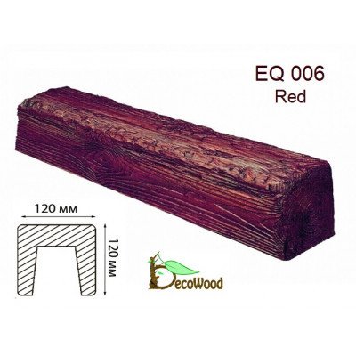 Балка Рустик EQ 006 (3м) classic дуб червоний 12х12 DecoWood купити в Одесі