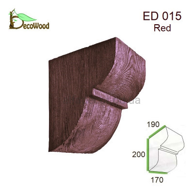 Консоль балки Модерн ED 015 classic дуб червоний 19х17 DecoWood купити в Одесі