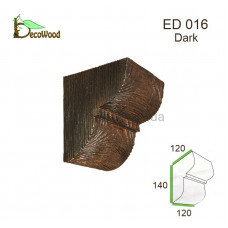 Консоль балки Модерн ED 016 classic дуб темний 12х12 DecoWood