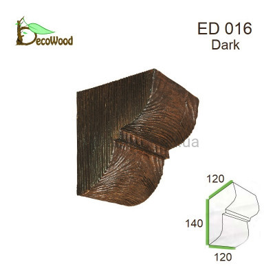 Консоль балки Модерн ED 016 classic дуб темний 12х12 DecoWood купити в Одесі