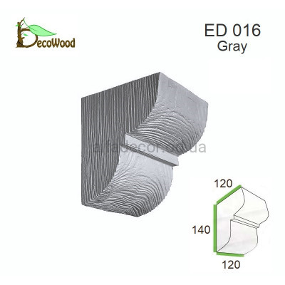 Консоль балки Модерн ED 016 classic дуб сивий 12х12 DecoWood купити в Одесі