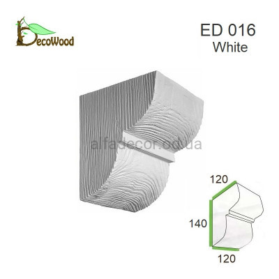 Консоль балки Модерн ED 016 classic біла 12х12 DecoWood купити в Одесі