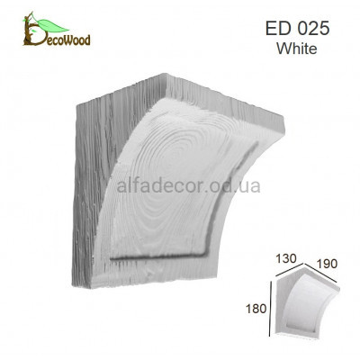 Консоль балки Модерн ED 025 classic белая 19х13 DecoWood купить в Одессе