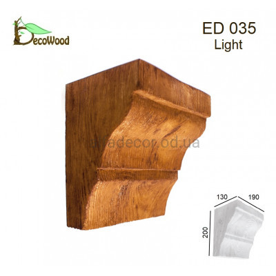 Консоль балки Модерн ED 035 classic дуб світлий 19х13 DecoWood купити в Одесі