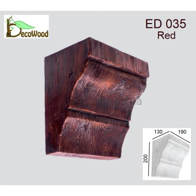 Консоль балки Модерн ED 035 classic дуб червоний 19х13 DecoWood купити в Одесі