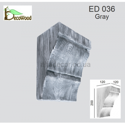 Консоль балки Модерн ED 036 classic дуб сивий 12х12 DecoWood купити в Одесі