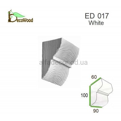 Консоль балки Модерн ED 017 classic белая 6х9 DecoWood купить в Одессе