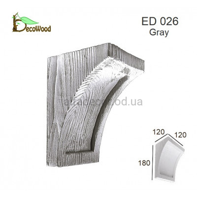 Консоль балки Модерн ED 026 classic дуб седой 12х12 DecoWood купить в Одессе