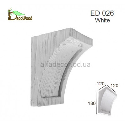 Консоль балки Модерн ED 026 classic белая 12х12 DecoWood купить в Одессе