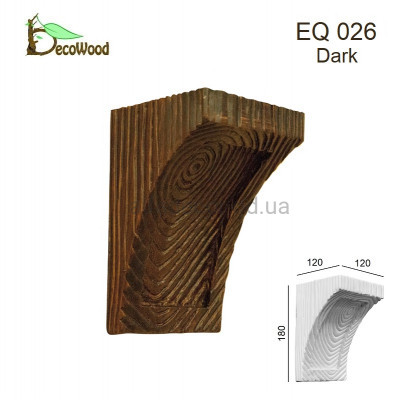 Консоль Рустик EQ 026 classic дуб темный 12х12 DecoWood купить в Одессе