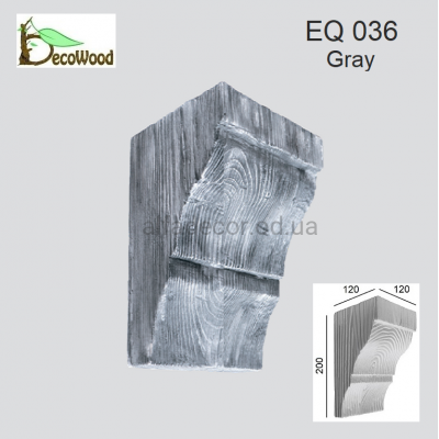 Консоль Рустик EQ 036 classic дуб сивий 12х12 DecoWood купити в Одесі