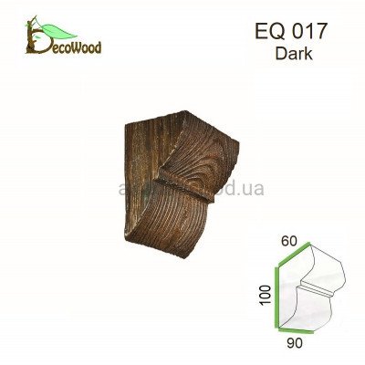 Консоль Рустик EQ 017 classic дуб темний 6х9 DecoWood купити в Одесі