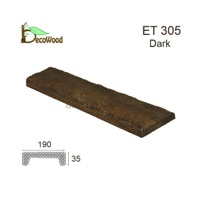 Панель Рустик ET 305 (3м) classic дуб темный 19х3,5 DecoWood купить в Одессе