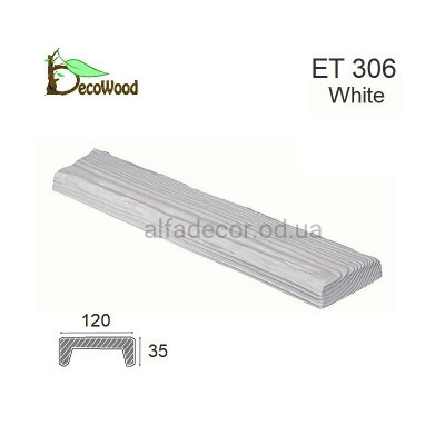 Панель Рустик ET 306 (3м) classic біла 12х3,5 DecoWood купити в Одесі
