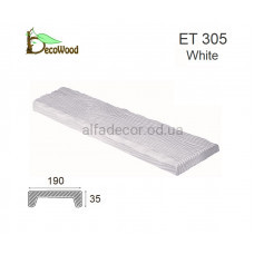 Панель Рустик ET 305 (2м) classic біла 19х3,5 DecoWood