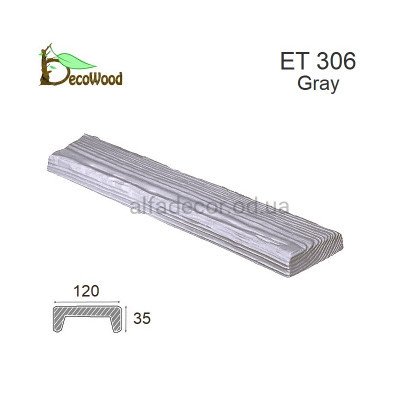  Панель Рустик ET 306 (3м) classic дуб сивий 12х3,5 DecoWood купити в Одесі