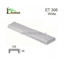 Панель Рустик ET 306 (3м) classic біла 12х3,5 DecoWood