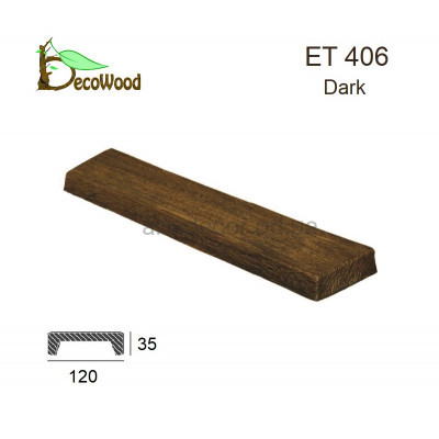 Панель Модерн ET 406 (3м) classic  дуб темний 12х3,5 DecoWood купити в Одесі