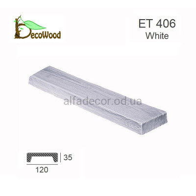 Панель Модерн ET 406 (2м) classic біла 12х3,5 DecoWood купити в Одесі