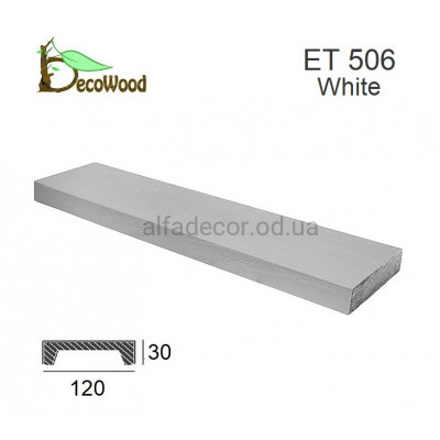 Панель Модерн ET 506 (2м) classic біла 12х3 DecoWood купити в Одесі