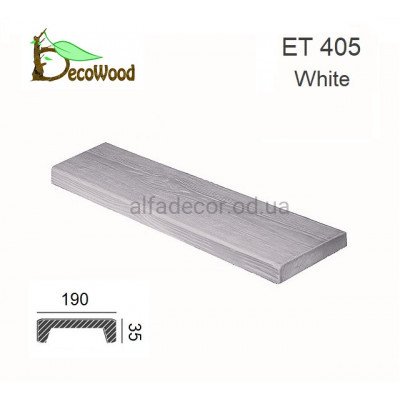 Панель Модерн ET 405 (3м) classic белая 19х3,5 DecoWood купить в Одессе