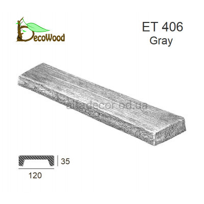  Панель Модерн ET 406 (3м) classic дуб сивий 12х3,5 DecoWood купити в Одесі