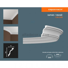 Карниз(плінтус) гнучкий гладкий Європласт 1.50.249 Flex