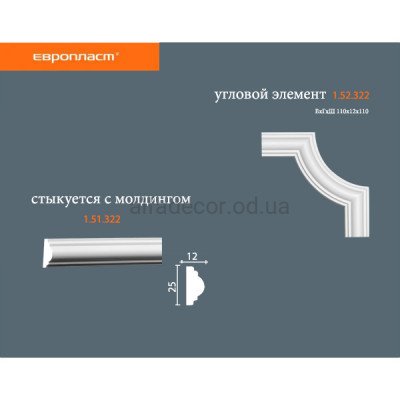 Угловой элемент Европласт 1.52.322 купить в Одессе