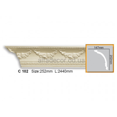 Карниз Gaudi Decor C 102 (2.44м) купити в Одесі