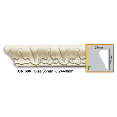 Молдинг Gaudi Decor CR 686 (2.44м) купить в Одессе
