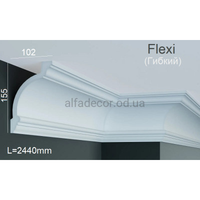 Карниз поліуретановий гнучкий Gaudi Decor P 133 Flexi (2.44м) купити в Одесі