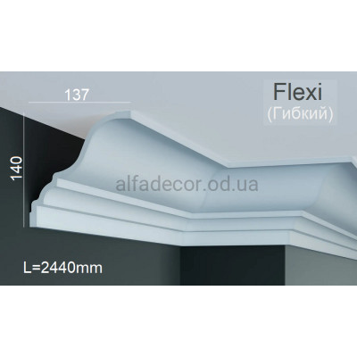 Карниз поліуретановий гнучкий Gaudi Decor P 2011 Flexi (2.44м) купити в Одесі