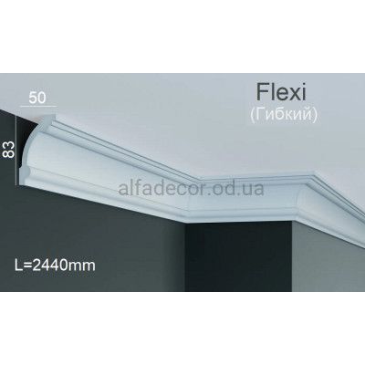 Карниз полиуретановый гибкий Gaudi Decor P 2057 Flexi (2.44м) купить в Одессе